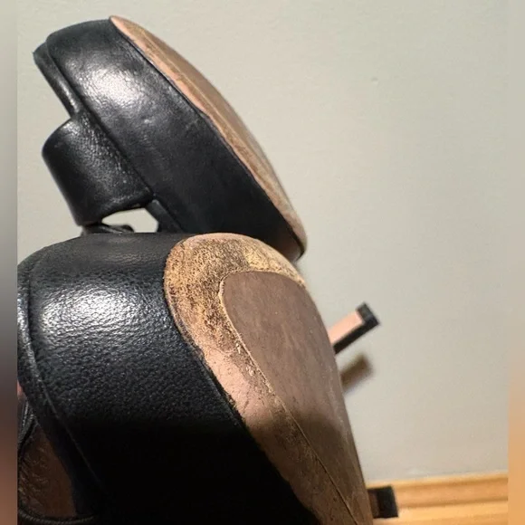 Prada Black Leather Slingback Shoes - Picture 10 of 10